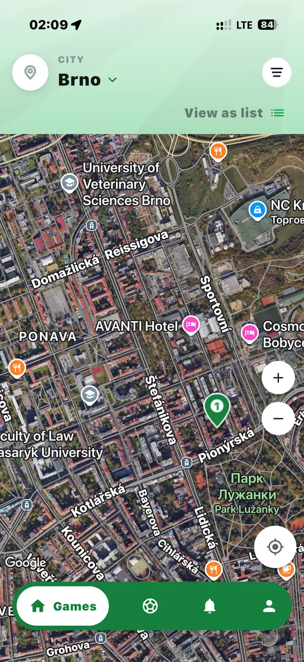 Map view