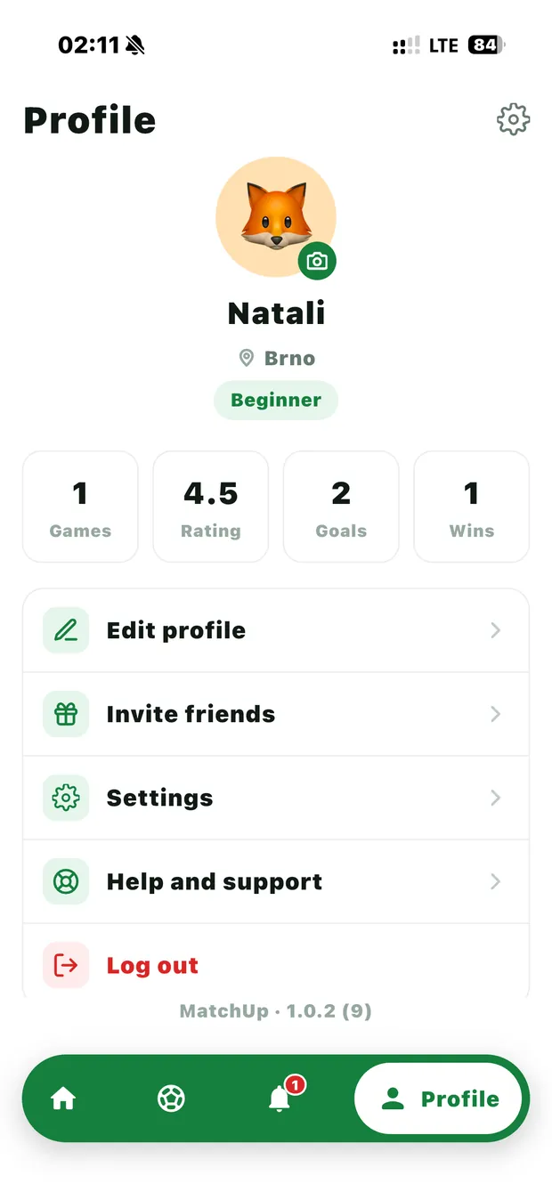 Your football profile